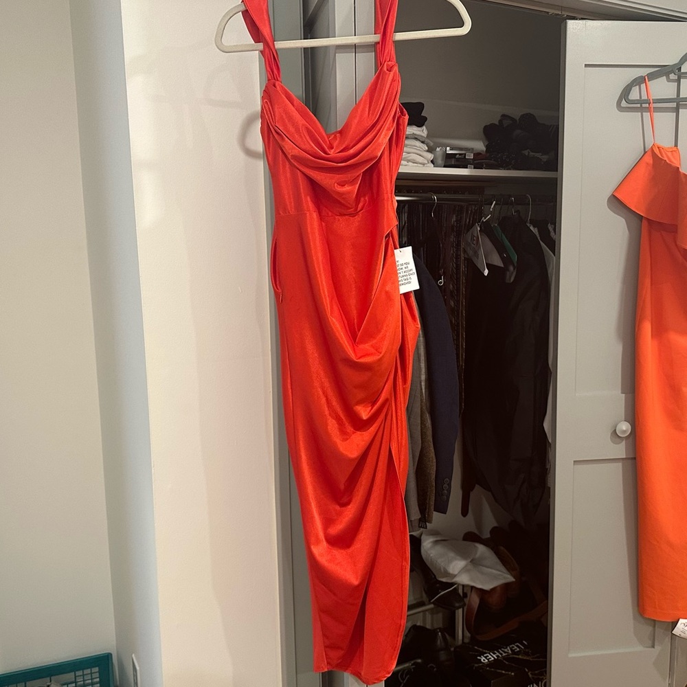 ASOS red midi dress